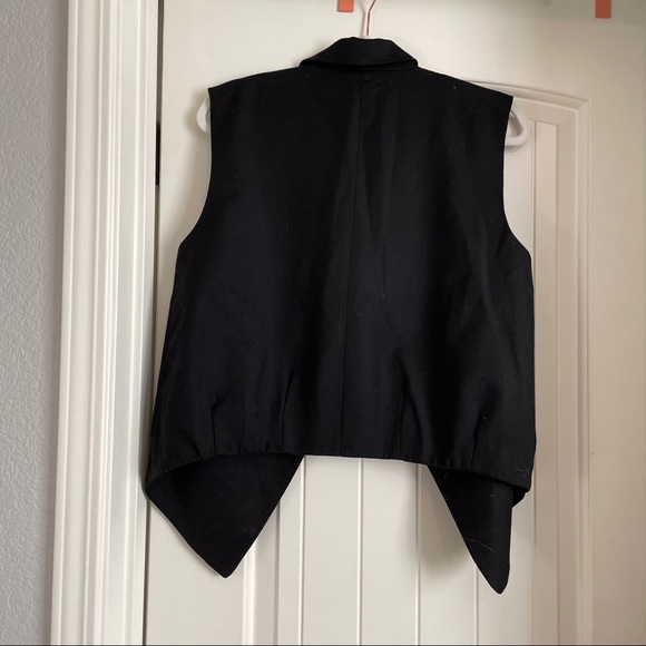 Zara black wool vest medium - Picture 3 of 4